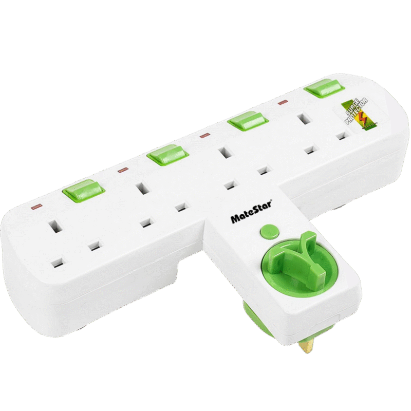 MATESTAR 4-Way Roto Plug Adapter TV