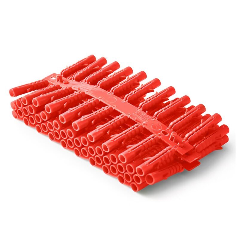 100PC 6MM RED PLASTIC  WALL PLUGS - Image 2