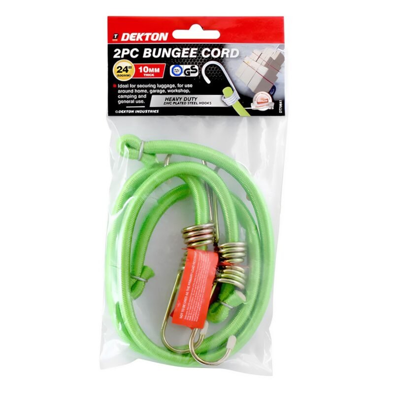 DEKTON 2PC 24" x 10MM HEAVY DUTY BUNGEE CORD - Image 2