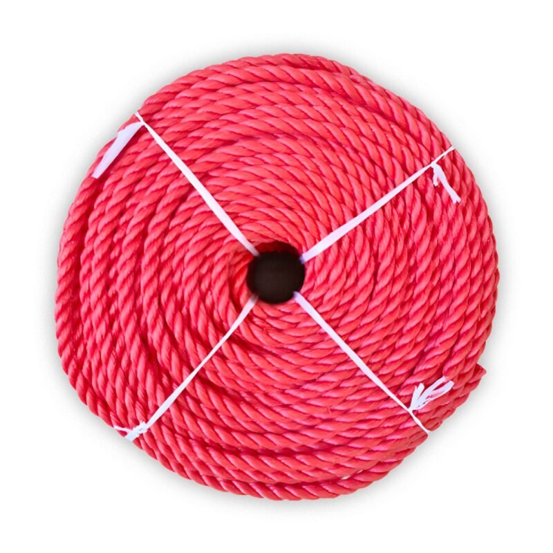3-STRAND TWISTED ROPE RED 10MMX200M - Image 2