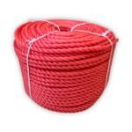 3-STRAND TWISTED ROPE RED 10MMX200M