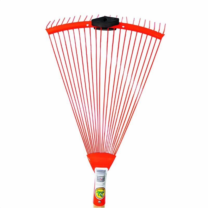 ADJUSTABLE METALLIC LAWN LEAF RAKE 22 TEETH 120 CM WOOD HANDLE - Image 2