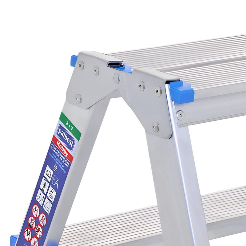 ALUMINIUM LADDER WITH 2 SIDED STEPS - Image 2