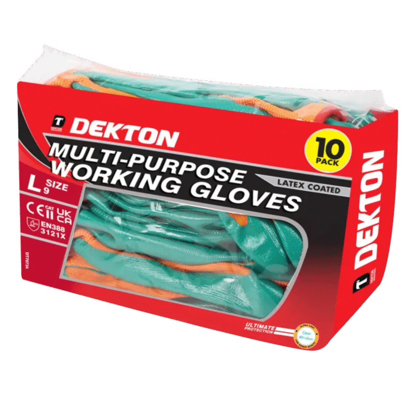 DEKTON 10 PACK MULTI-PURPOSE GLOVES IN A HEAV - Image 2