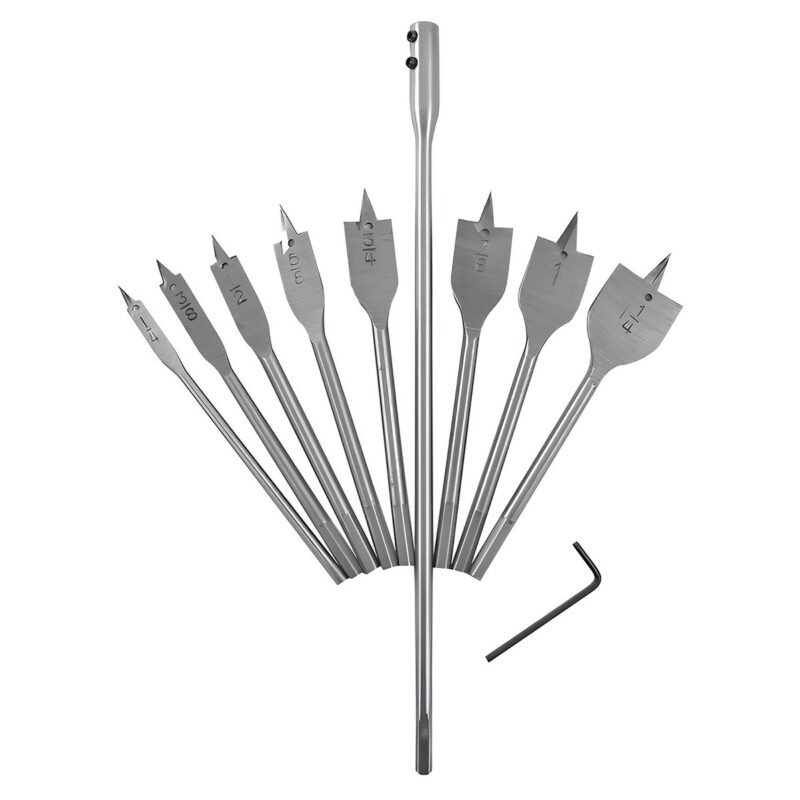 DEKTON 10PC FLAT WOOD DRILL 6-10-13-16-20-22 - Image 2