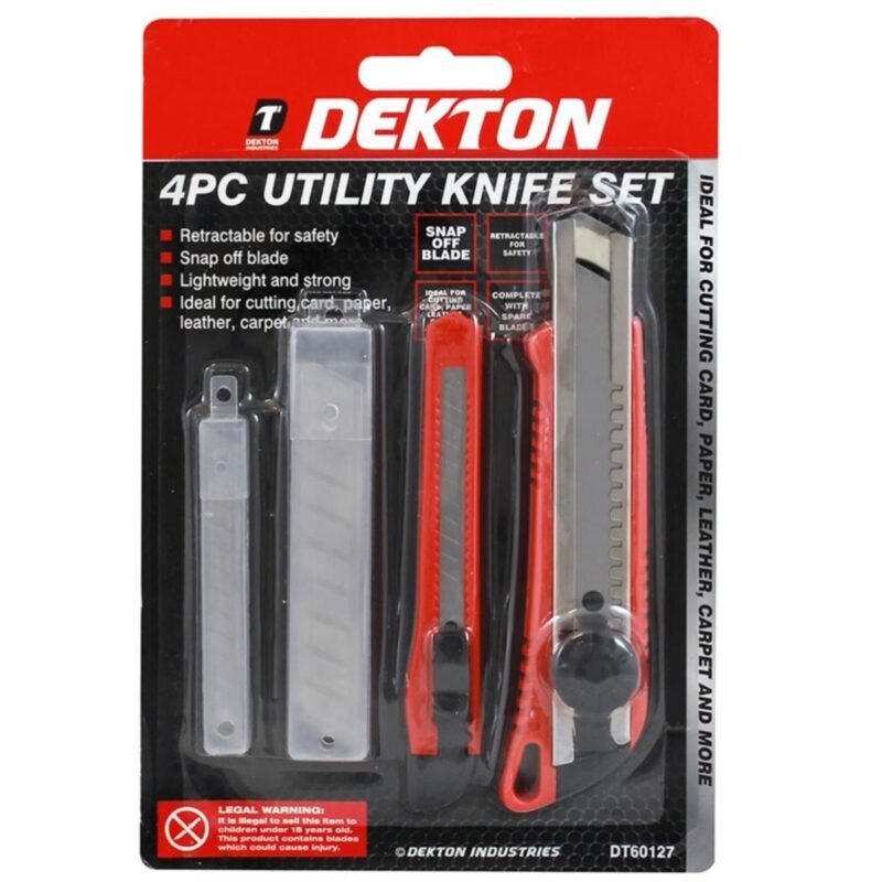 DEKTON 2PC KNIFE + 5PC 9MM BLADES + 5PC 18MM BLADES - Image 2