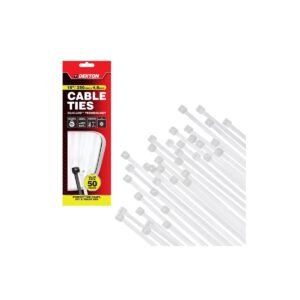 DEKTON 40PCS 4.8MM x 300MM WHITE CABLE TIES