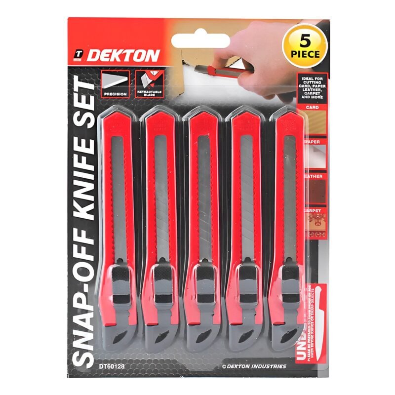 DEKTON 5PC SNAP-OFF KNIFE SMALL DT60128 - Image 2