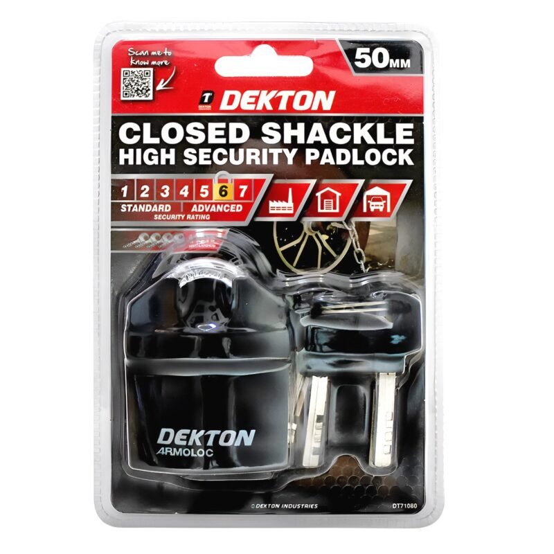DEKTON CLOSED SHACKLE STEEL PADLOCK INCH - Image 2