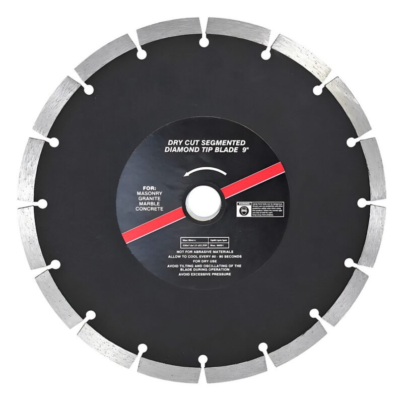 DRY CUT SEGMENTED DIAMOND TIPPED BLADE 9" - Image 2