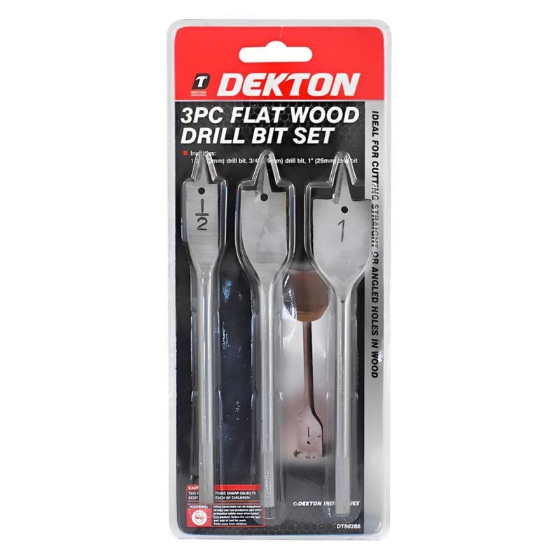 FLAT WOOD DRILL 1/2''  3/4''  1''  3PCS - Image 2