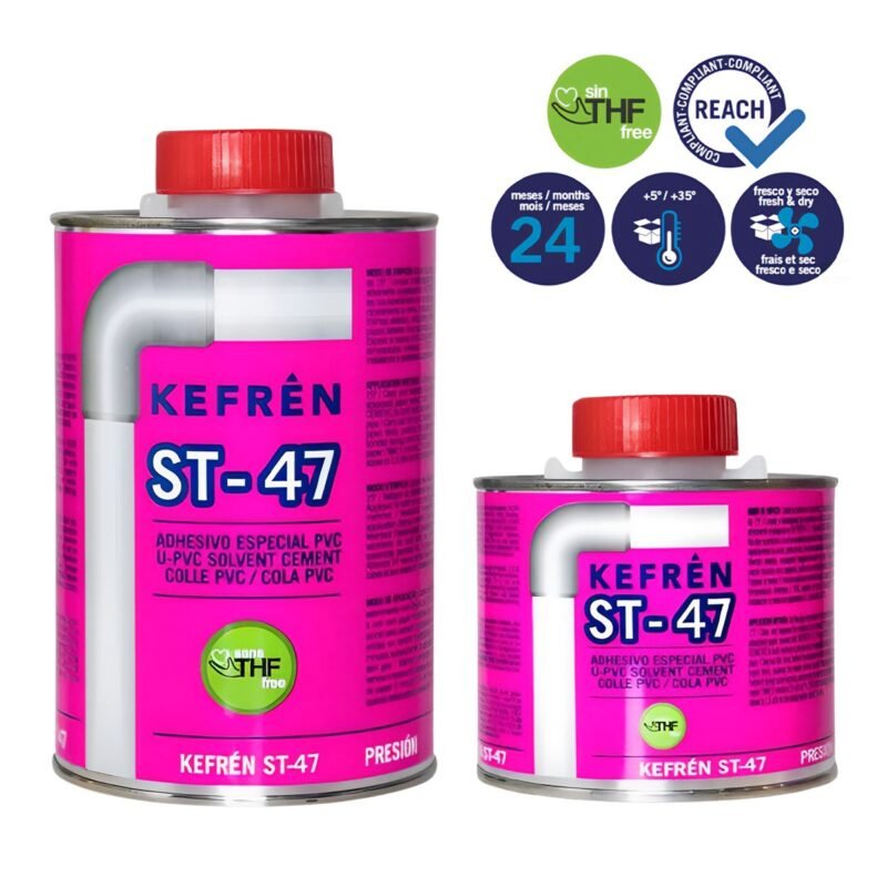 KEFRÉN PVC ST-47 U-PVC SOLVENT CEMENT - PRESSURE & DRAINAGE 250ml