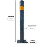 Metal Pole for Pavements 75cm