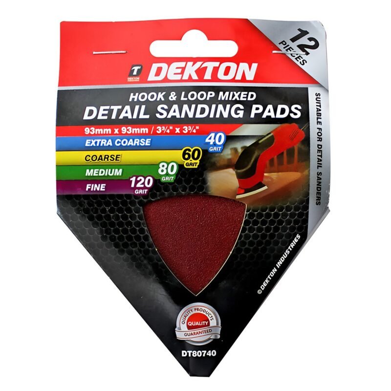 MIXED DETAIL SANDING PADS 93MM X93MM 12PCS - Image 2