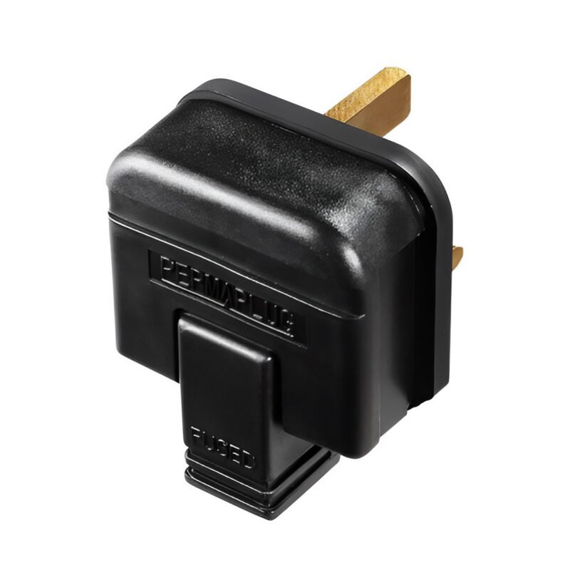 PERMAPLUG 13 AMP PLUG BLACK - Image 2
