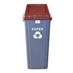 PLASTIC DUSBIN 90L BROWN