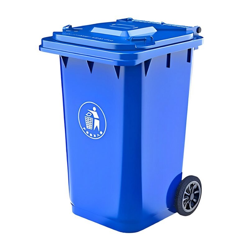 BLUE RE/CLE PLASTIC DUSTBIN 120L 85 X 35 X 35CM
