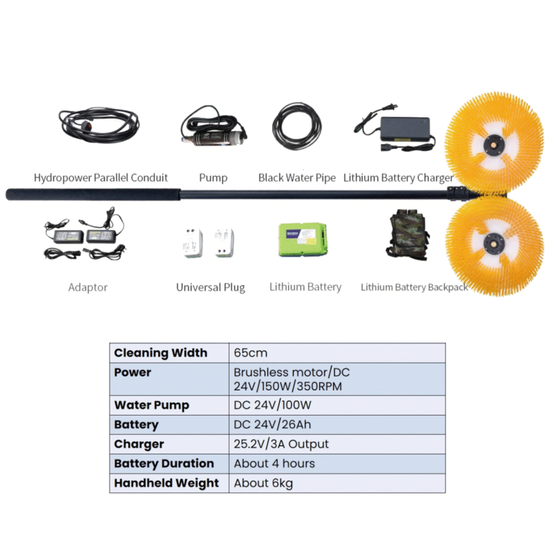 Solar Panel Cleaning Brush (Dual Brush) 7.5M - Image 2