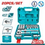 TOTAL 20 PCS 1/2" SOCKET SET