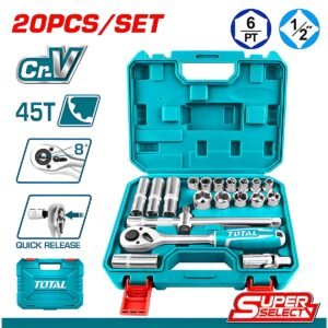 TOTAL 20 PCS 1/2" SOCKET SET
