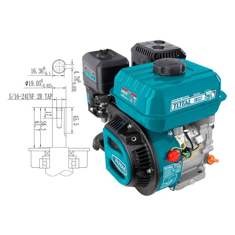 TOTAL GASOLINE ENGINE 196CC - 6.5HP