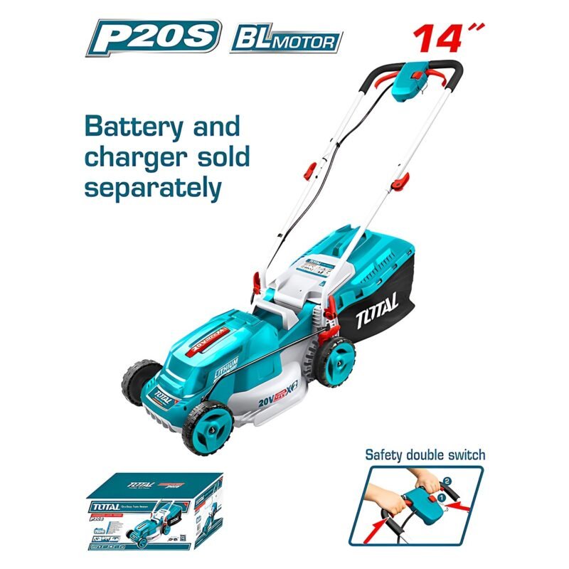 TOTAL LITHIUM-ION LAWN MOWER 2X20V / 34CM