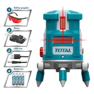 TOTAL SELF-LEVELING LINE LASER 0-30M RED LASER BEAMS
