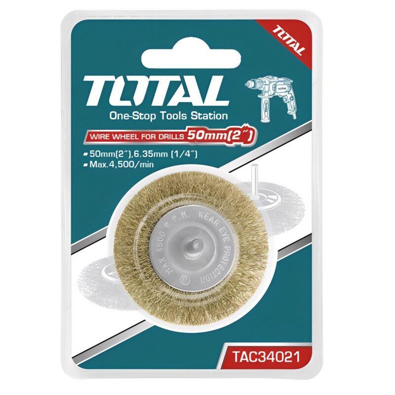 TOTAL WIRE WHEEL FOR DRILLS 100MM - Image 2