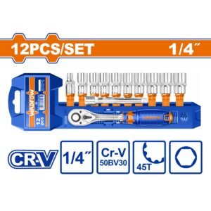 WADFOW 12 Pcs 1/4" socket set
