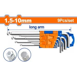 WADFOW Ball point hex key 1.5 - 10mm 9pcs