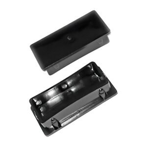 BLACK RUBBER RECTANGLE CAPS 50PCS