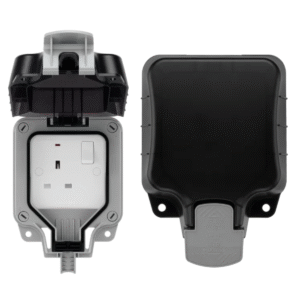 BG Electrical Single Switched 13A Outdoor Socket, IP66 Rated