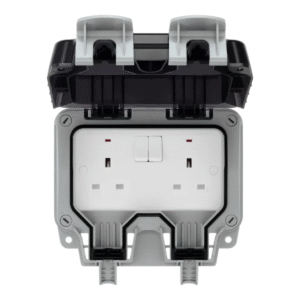 BG Electrical Double Switched 13A Outdoor Socket, IP66 Rated