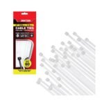 DEKTON 60 PCS 4.8MM x 200MM WHITE CABLE TIES