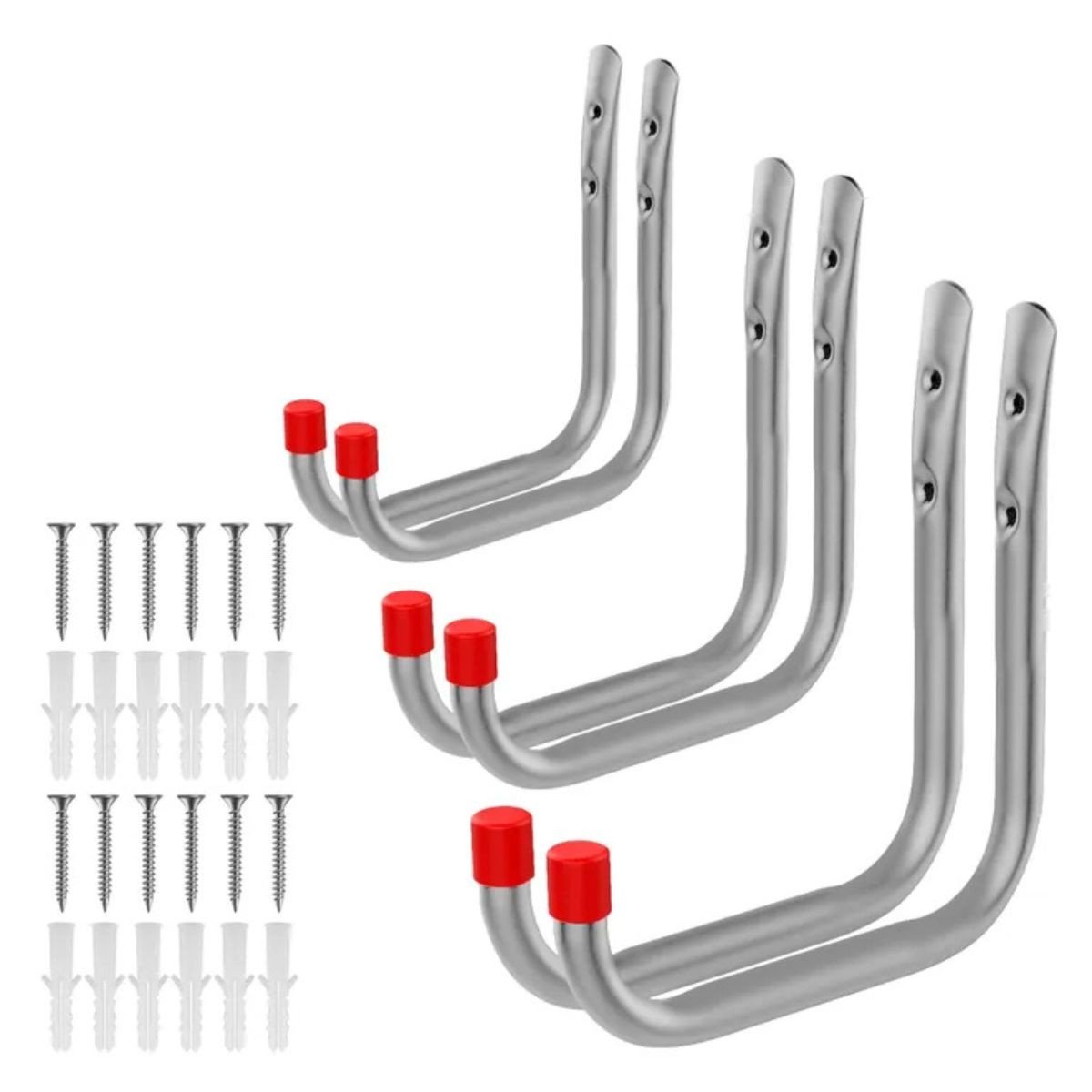 DEKTON 6PC HEAVY DUTY ASSORTED WALL HOOKS