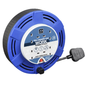 Masterplug  10m  4 Socket Medium Cassette Reel with Thermal Cut-Out and Reset Button
