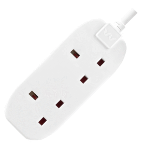 Masterplug 13A 2-Gang Unswitched Extension Lead White 5M
