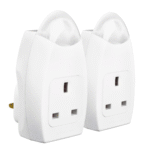 MasterPlug Plug Through night Light Twin Pack