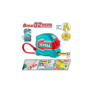TOTAL ΕΠΑΓΓ. ΜΕΤΡΟΤΑΙΝΙΑ 8m X 32mm ΜΕΤΡΙΚΟ & ΙΝΤΣΑ (TMT80832)