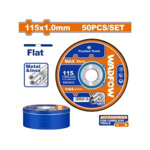 WADFOW ΔΙΣΚΟΣ ΚΟΠΗΣ ΙΝΟΧ/ΜΕΤΑΛΛΟΥ ΙΣΙΟΣ 115 Χ 1mm 50ΤΕΜ ΣΕ ΜΕΤΑΛΛΙΚΟ ΚΟΥΤΑΚΙ (WAC3L45)