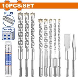 WADFOW ΣΕΤ ΔΙΑΜ/ΠΑΝΑ + ΚΑΛΕΜΙΑ SDS-PLUS 10ΤΕΜ (WHD7B10)