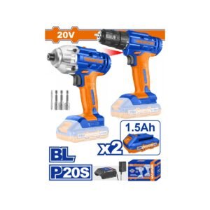 WADFOW ΣΕΤ ΔΡΑΠ/ΒΙΔΟ + ΠΑΛΜΙΚΟ ΚΑΤΣΑΒΙΔΙ ΜΠΑΤ. Li-ion 20V / 1.5Ah / 2 ΜΠΑΤ (WCK2016)