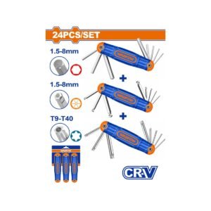 WADFOW ΣΕΤ ΚΛΕΙΔΙΑ ΑΛΛΕΝ + ΑΛΛΕΝ ΜΠΙΛΙΑΣ + TORX 24 ΤΕΜ ΣΟΥΓΙΑΣ ONE PROMOTION (WHK4203)