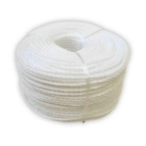 3-STRAND TWISTED ROPE WHITE 4MMX200M