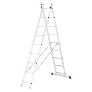 ALUMINIUM DOUBLE SIDED LADDER WITH SIDE ARMS EURO
