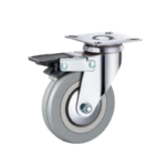 industrial castor with steel core wheel swivel, rigid with brake