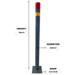 Metal Pole for Pavements 75cm