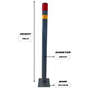 Metal Pole for Pavements 75cm