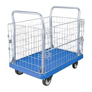 PLATFORM TROLLEY WITH ENCLOSED FENCE - 300KG