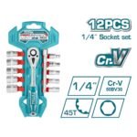 TOTAL 1/4" SOCKET SET 12PCS